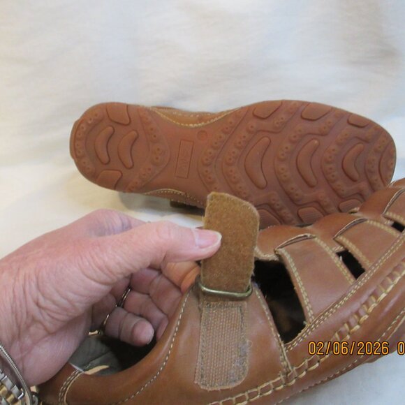 MEN\'S~GBX SENTAUR~#135594~ BROWN LEATHER~SLIP ON SPORT SANDAL/SHOES~ SIZE 10 main image 6